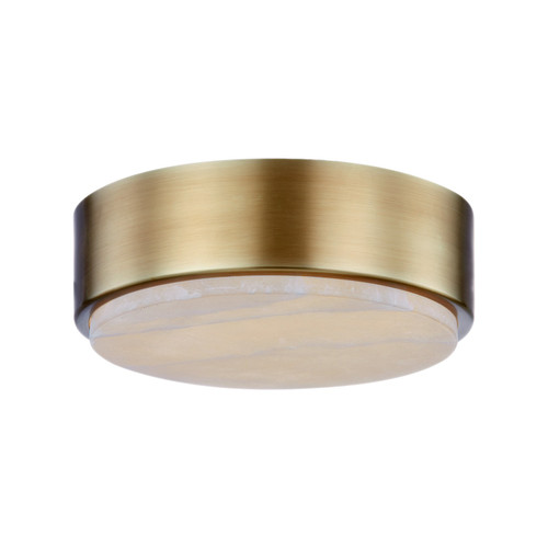 Alora Blanco LED Flush Mount in Vintage Brass/Alabaster - FM325108VBAR-5CCT