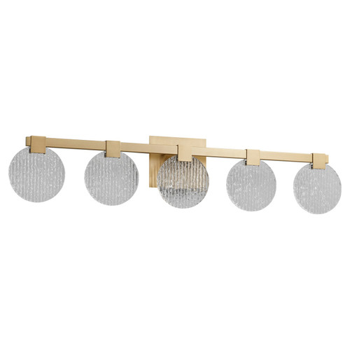 Quorum Axiom LED Vanity in Aged Brass - 3-5054-40