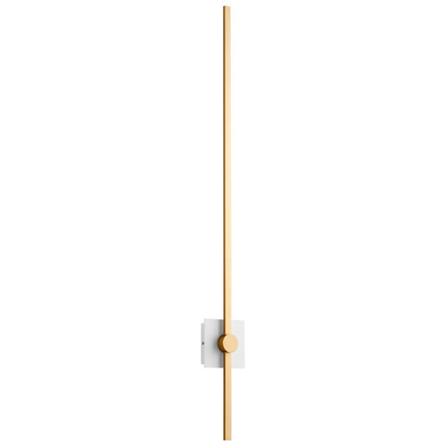 Quorum Zora LED Wall Sconce in White|Industrial Brass - 3-52-650