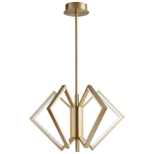 Quorum Acadia LED Ceiling Mount in Aged Brass - 3-6143-40