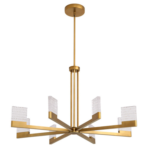 Quorum Gamma LED Chandelier in Brushed Brass - 3-651-56