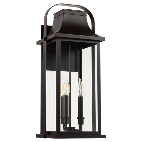 Quorum Downey Three Light Lantern in Bronze - 741-23-36