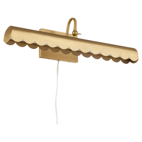 Quorum Karnes LED Picture Light in Aged Brass - 9562-80
