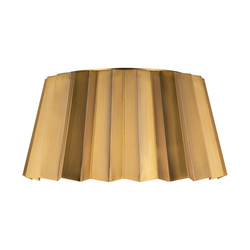 Alora Plisse Two Light Flush Mount in Aged Gold - FM528514AG
