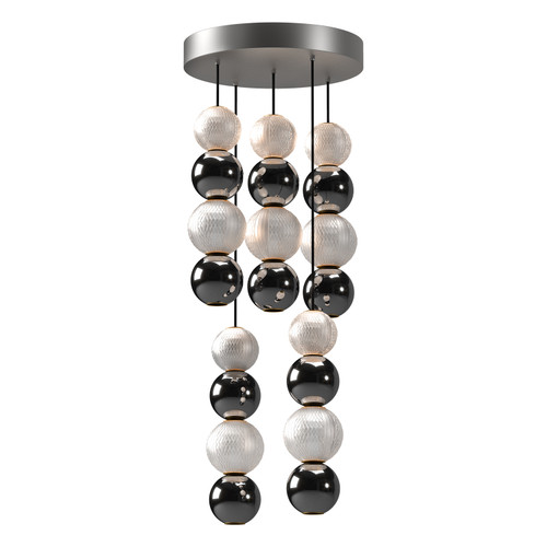 Alora Onyx LED Pendant in Polished Nickel - MP321805PN