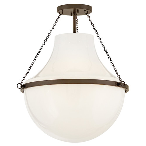 Hinkley Collins LED Semi-Flush Mount in Heritage Bronze - 46893HZ