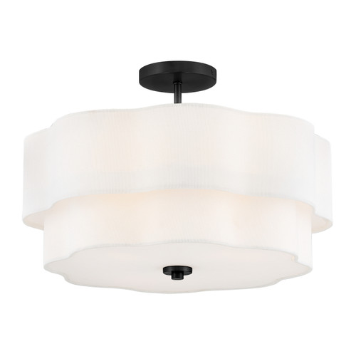Hinkley Gwen LED Semi-Flush Mount in Black - 47733BK