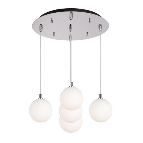 Kuzco Lighting Bolla LED Pendant in Chrome/Opal Glass - MP3106CHOP-05