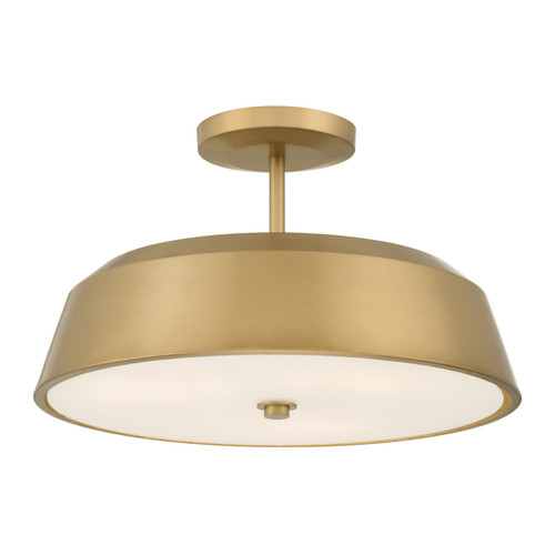 Minka-Lavery Trellwyn Three Light Semi-Flush Mount in Legacy Brass - 12625-732