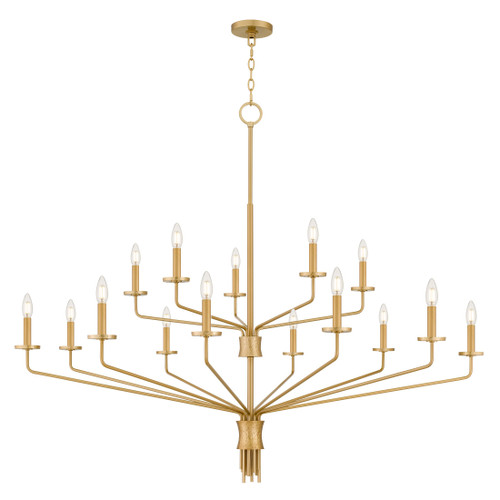 Quoizel Alexander 15 Light Chandelier in Brushed Gold - ALEX5055BRG