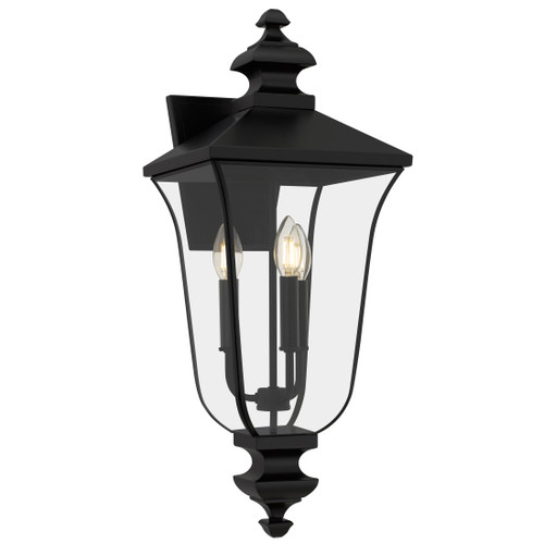 Quoizel Farley Three Light Outdoor Wall Lantern in Matte Black - FARL8410MBK