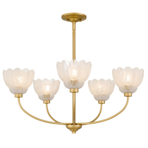 Quoizel Whitecap Five Light Chandelier in Brushed Gold - WHP5028BRG