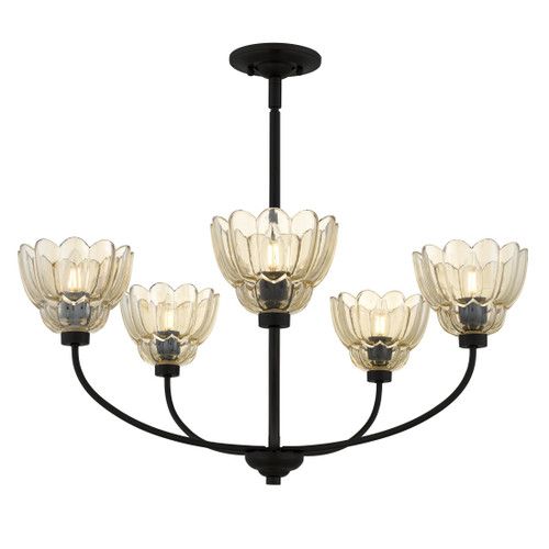 Quoizel Whitecap Five Light Chandelier in Mottled Cocoa - WHP5028MC