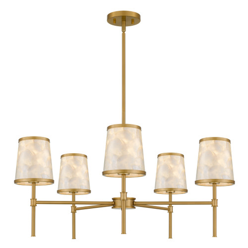 Quoizel Windley Five Light Chandelier in Brushed Gold - WIND5032BRG