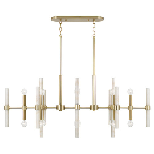 Capital Lighting Marlow 16 Light Island Pendant in Matte Brass - 858001MA