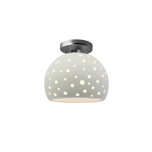 Justice Designs Radiance Collection One Light Semi-Flush Mount in Brushed Nickel - CER-6357-MAT-NCKL