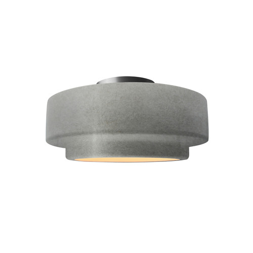 Justice Designs Radiance Collection One Light Semi-Flush Mount in Brushed Nickel - CER-6360-ANTS-NCKL