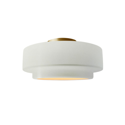 Justice Designs Radiance Collection One Light Semi-Flush Mount in Brushed Brass - CER-6360-MAT-BRSS