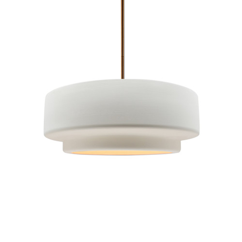 Justice Designs Radiance Collection One Light Pendant in Brushed Brass - CER-6540-BIS-BRSS-RIGID