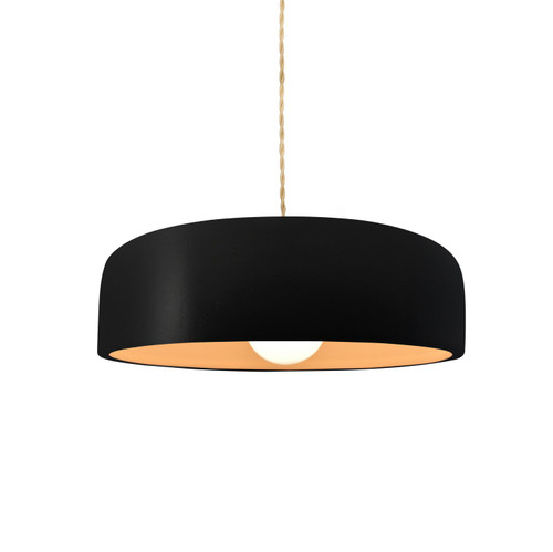 Justice Designs Radiance Collection One Light Pendant in Brushed Nickel - CER-6571-CBGD-NCKL-BEIG-TWST