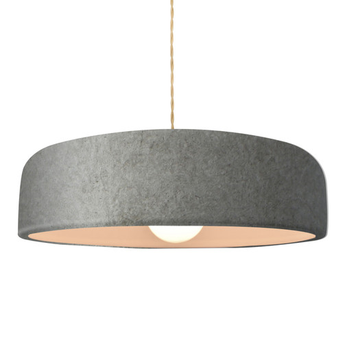 Justice Designs Radiance Collection One Light Pendant in Brushed Nickel - CER-6575-ANTS-NCKL-BEIG-TWST
