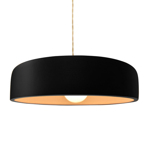 Justice Designs Radiance Collection One Light Pendant in Brushed Nickel - CER-6575-CRB-NCKL-BEIG-TWST