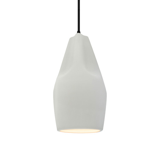 Justice Designs Radiance Collection One Light Pendant in Matte Black - CER-6597-MAT-MBLK-BKCD