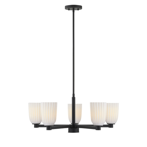 Savoy House Baldwin Five Light Chandelier in Matte Black - 1-1246-5-89