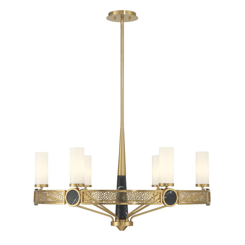 Savoy House Farrell Six Light Chandelier in Warm Brass - 1-2914-6-322