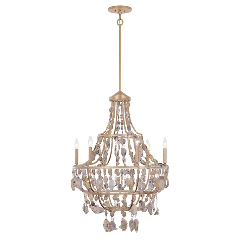 Savoy House Leanne Six Light Chandelier in Chandon - 1-8403-6-342