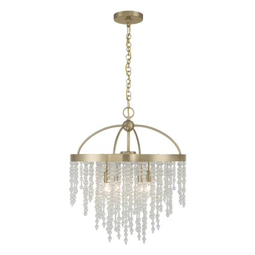 Savoy House Jeanette Four Light Chandelier in Noble Brass - 1-6450-4-127