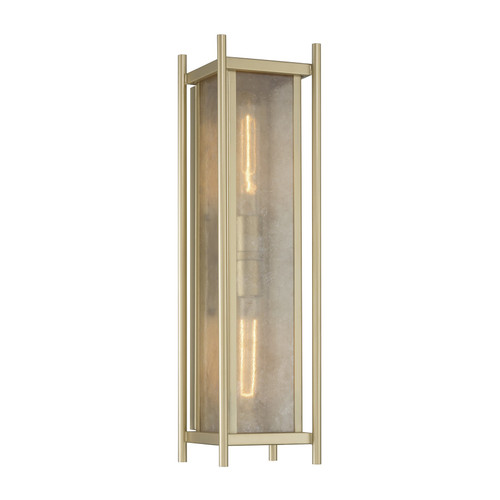 Savoy House Jacobs Two Light Outdoor Wall Lantern in Serene Brass - 5-3805-344