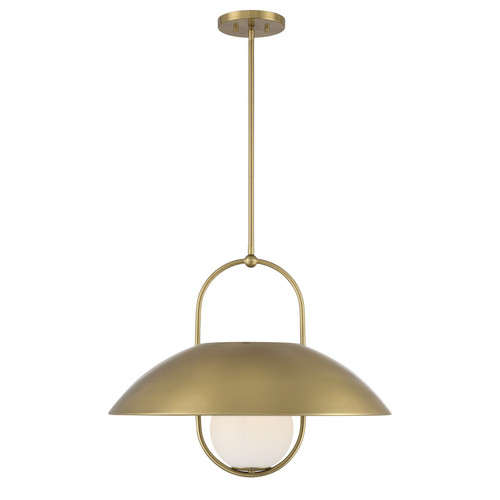 Savoy House Lehigh One Light Pendant in Warm Brass - 7-3070-1-322