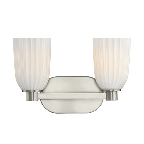 Savoy House Baldwin Two Light Bathroom Vanity in Satin Nickel - 8-1245-2-SN