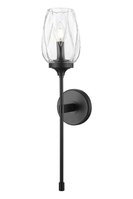 Z-Lite Cassian One Light Wall Sconce in Matte Black - 2014-1S-MB
