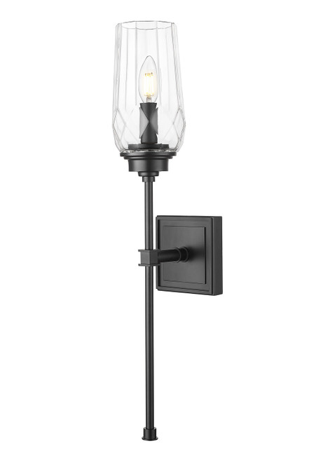 Z-Lite Cosmo One Light Wall Sconce in Matte Black - 2015-1S-MB