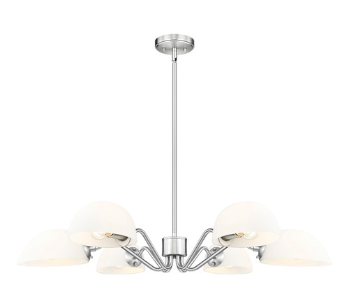 Z-Lite Breton Six Light Chandelier in Brushed Nickel - 3048-6BN