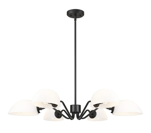 Z-Lite Breton Six Light Chandelier in Matte Black - 3048-6MB