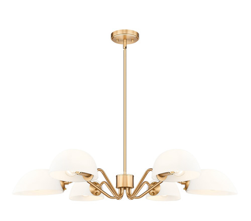 Z-Lite Breton Six Light Chandelier in Modern Gold - 3048-6MGLD
