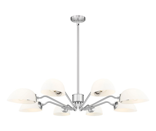 Z-Lite Breton Eight Light Chandelier in Brushed Nickel - 3048-8BN