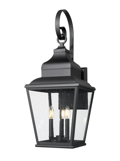 Z-Lite Raphael Three Light Outdoor Wall Mount in Sand Black - 5029B-BK