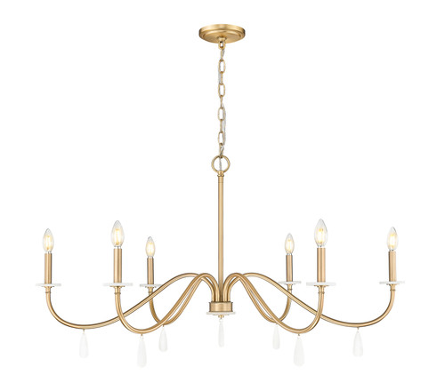 Z-Lite Toussant Six Light Chandelier in Mordern Gold - 6103-45MGLD