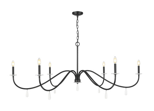 Z-Lite Toussant Six Light Chandelier in Matte Black - 6103-63MB