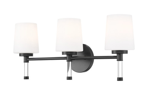Z-Lite Henri Three Light Vanity in Matte Black - 7700-3V-MB