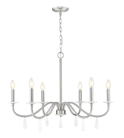 Z-Lite Toussant Six Light Chandelier in Brushed Nickel - 6103-32BN