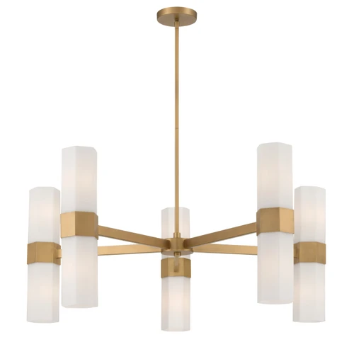Minka-Lavery Delgada Ten Light Chandelier in Legacy Brass - 12129-732