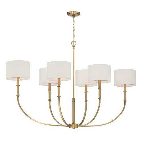 Minka-Lavery Molvene Six Light Linear Chandelier in Legacy Brass - 10427-732