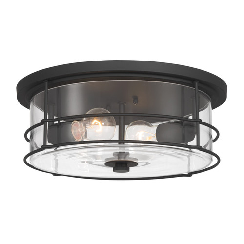 Minka-Lavery Lorenth Two Light Flush Mount in Dark Matte Black - 17647-899