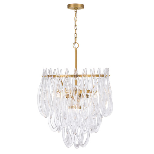Metropolitan Glassara Six Light Pendant in Legacy Brass - N3126-732