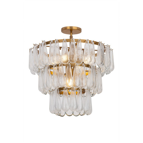 Minka-Lavery Vionne Five Light Semi-Flush Mount in Legacy Brass - 12654-732